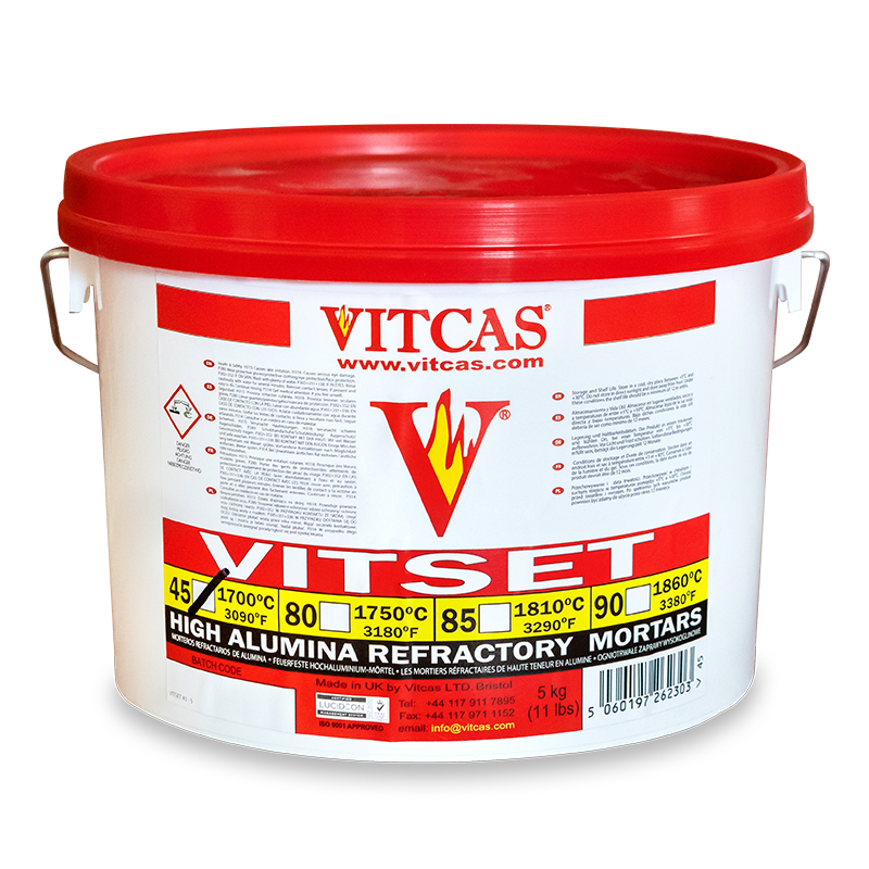 Vitcas Vitset 45 Refractory Mortar Ready Mixed 1700°C